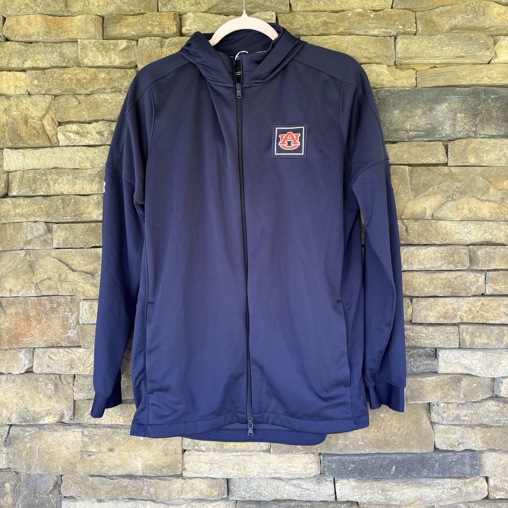 Auburn Tigers Under Armour Full Zip Jacket Embroidered Navy Medium‎ Hoodie